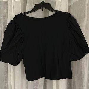 Black Target A New Day Puff Sleeve Top/Blouse